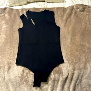 Commando black asymmetrical tank bodysuit size small never work out of house!